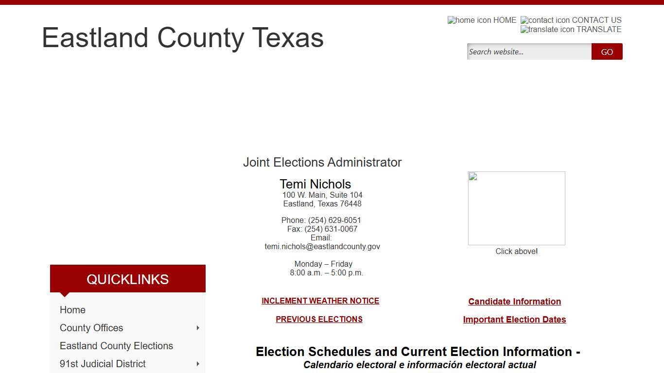 Elections - Eastland County